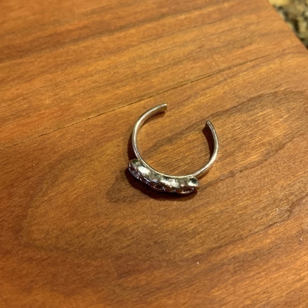 Silver coated Toe Ring OS